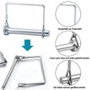 Pipe Folding Cotter Pins, Pack of 5 Rectangular Carbon Steel