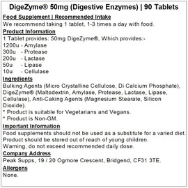 Digestive Enzyme Tablets - Includes DigeZyme ® (90 Tablets)