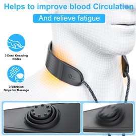 PonJel Neck Massager with USB C to USB C Cable, 100W Fast Charging Type C Charger Cord with Electric Massagers, 3 in 1 Braided USBC Phone Charger Cable with Massage and Phone Tether Tab for Cell Phone