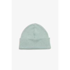 Fred Perry Mens Womens Unisex C4114 Classic Cotton Blend Graphic Beanie hat Featuring The Logo in Silver Blue - One Size