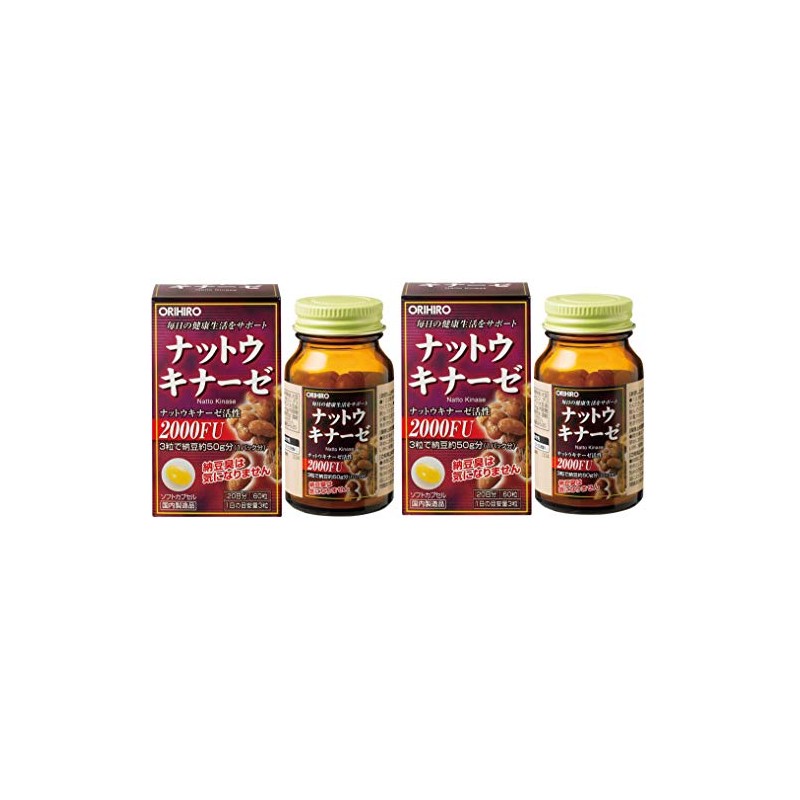 Orihiro Nutukinase 60 Capsules, 2 Count
