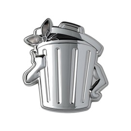 Honkai: Star Rail Lordly Trashcan: Metal Fridge Sticker (Silver Version)
