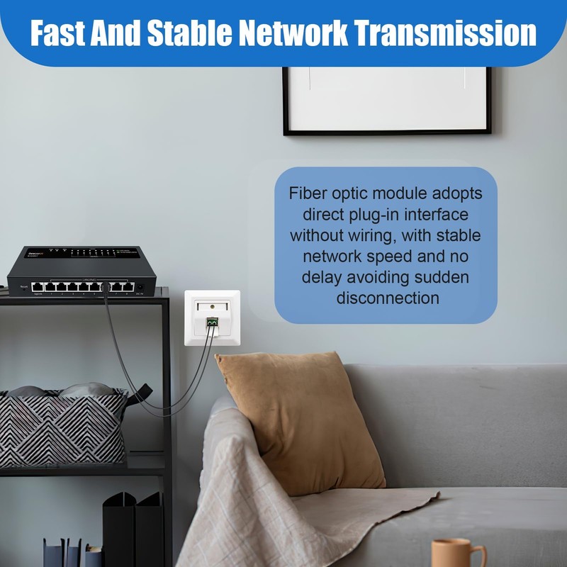 Fibre Optic Junction Box 1x Duplex LC-APC Keystone LWL Surface-Mounted