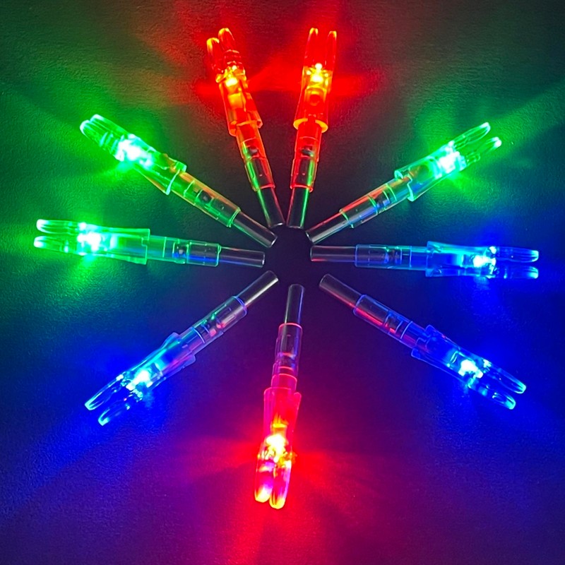 NoxDyn 12pcs Lighted Nocks for Arrows,High-Visibility Light Up Nocks with