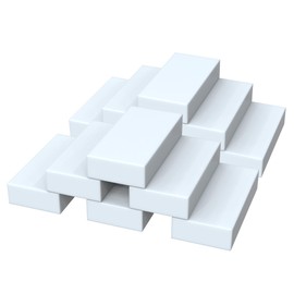 Schmutzradierer, 12 Stück, Weiß. Magischer Reinigungsschwamm für alle Oberflächen im Haushalt, Küche, Bad, Wände, Böden, Schuhe, Schmutz- und Fleckenradierer, Wiederverwendbar, 12x6x2,5 cm