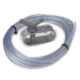 Wire tension rope for pool tarpaulins, diameter 2 mm, length 13 m, tension clasp, rope tensioner, wire rope for pool tarpaulin