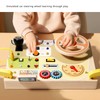 Wooden Steering Wheel Toy Early Educational Stimulation LED Wood Sensory