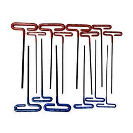 Eklind 50914 Cushion Grip Hex T-Key Set 14 Piece Set - INCH/MM, 9 inch arm
