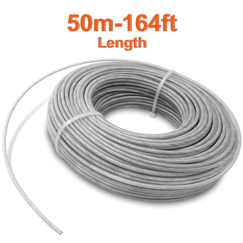 Akuoly Grass Strimmer Line Nylon Steel String Trimmer Spool 2.4mm