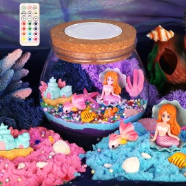 Unbranded Craft Kit for Kids - LED Night Light Up & Remote Mermaid Birthday Gifts Toys