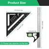 flintronic Carpenter's Square Set, Protractor Try Square 180 mm +