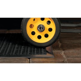 NoTrax 3' x 10' Lightweight Restaurant Rubber Floor Mat with Drainage Holes, Anti-Fatigue Mats, Black, T30 Competitor, T30S0310BL