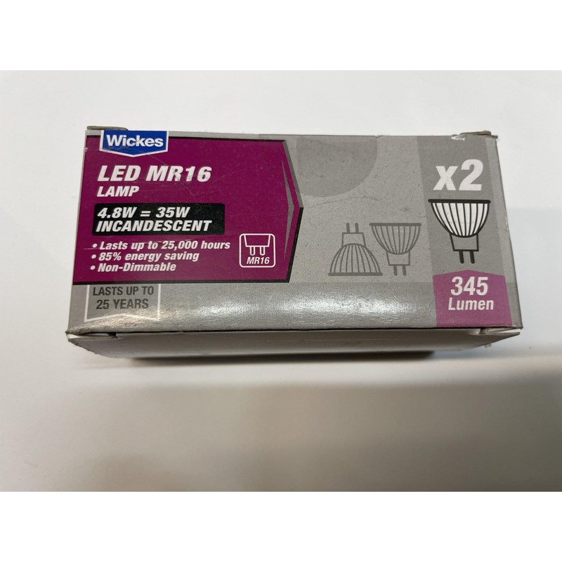 Replacement for Pack of 2 Wickes LED MR16 Lamp 4.8W