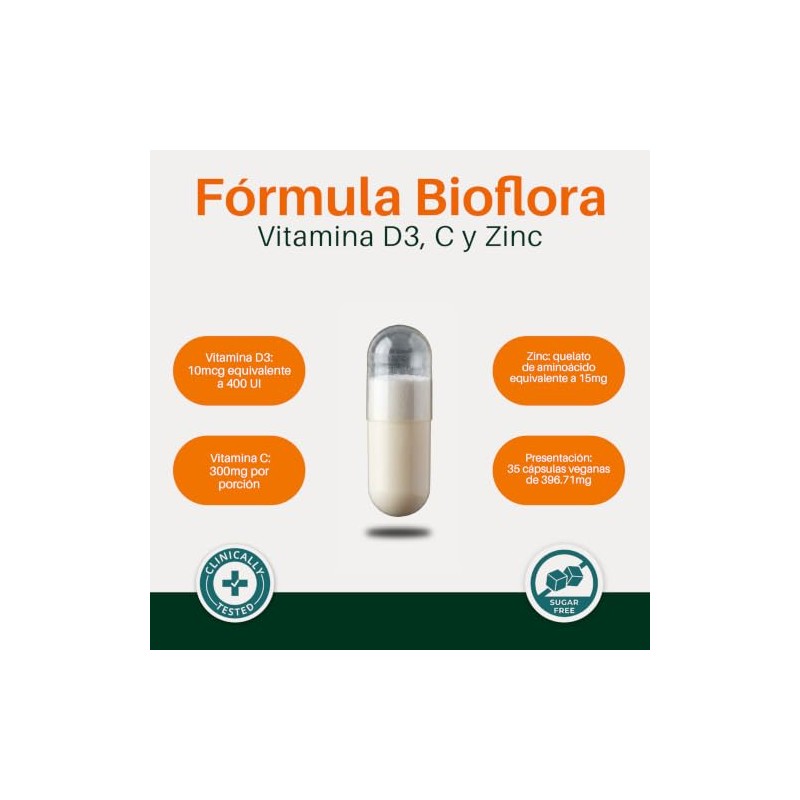 Vitamina D3, C y Zinc Quelado, Apoyo al Sistema Inmune,