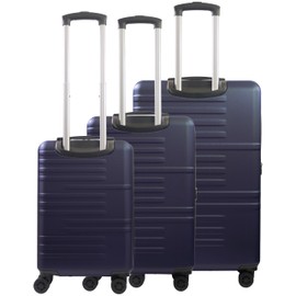 FUL American Dreamliner 3 Piece Set Rolling Luggage, Hardshell Suitcases with Spinner Wheels, Navy