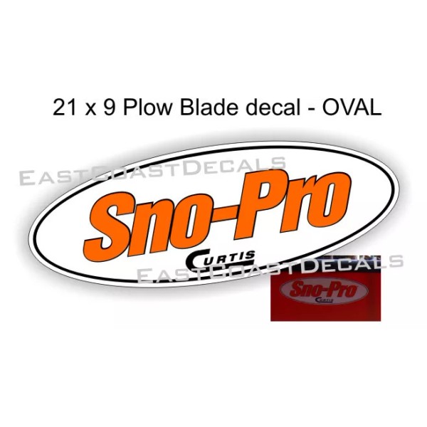 Curtis 1 CURTIS Snow Plow OVAL Sticker SNO-PRO Decal 1