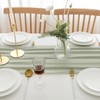AOKSUNONA Chiffon Table Runner Eucalyptus Green 27x118 Inch Polyester Wedding