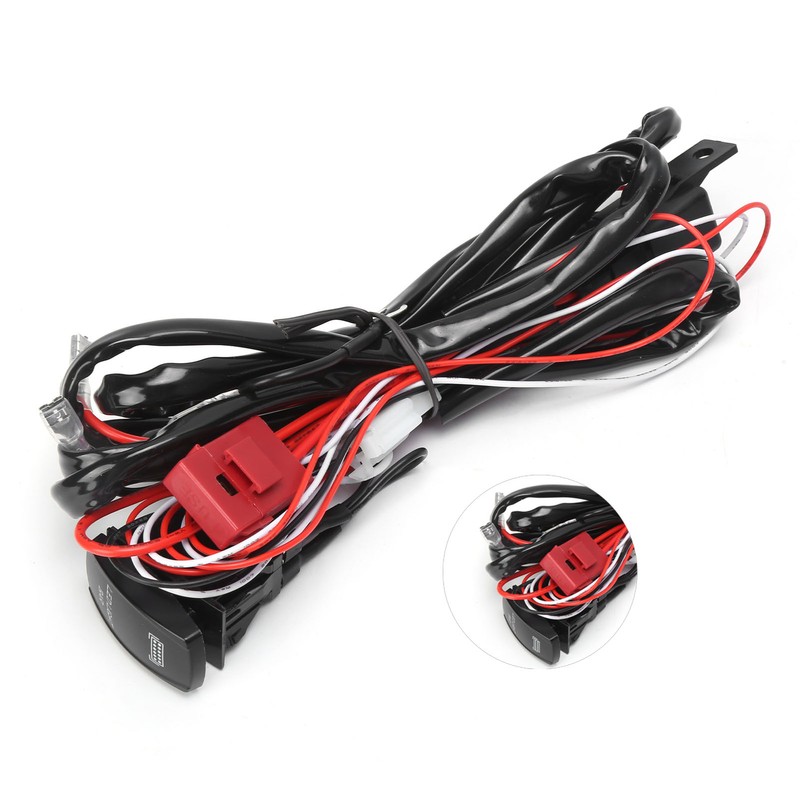 40A 12V LED Spotlights Wiring Harness 1-to-2 IP67 Waterproof for