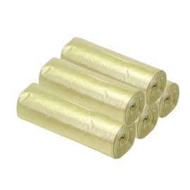 BEAUTOPE 5 Rolls Small Trash Can Bags 4 Gallon Trash Bag Kitchen Trash Bags Small Garbage Bags for Office Home Bedroom Garden Bathroom Trash Can (Gold)