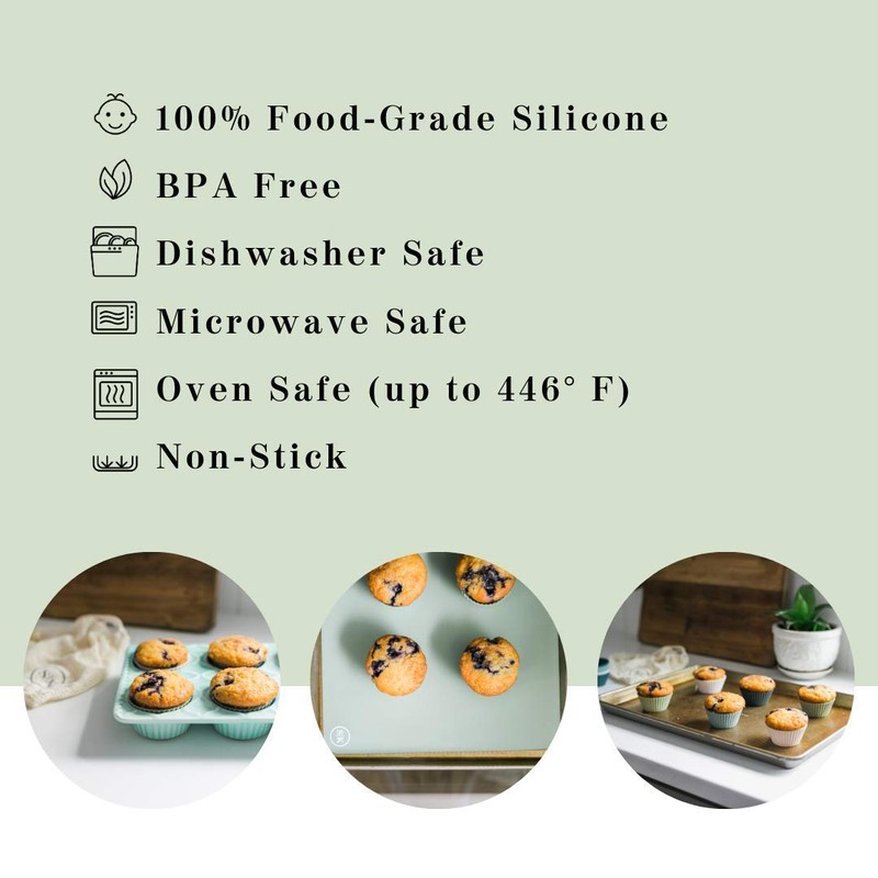 The Silicone Kitchen Reusable Silicone Baking Cups, Non-Toxic, BPA Free,