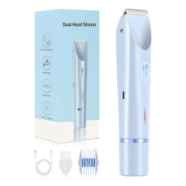 Electrica Doble Afeitadora Corporal 2 En 1 Para Mujer, Depiladora Eléctrica Mujer, Rasuradora Mujer, Uso En Seco Y Húmedo, Adecuada Para La Cara, Labios, Barbilla, Axila Y Piernas (rosa) Bikini
