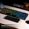 TERPORT Teclado Mecánico Transparente de RGB Retroiluminación, Z11 E158 Teclado
