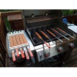 Homebrella Ground Meat Kabob Maker & Stacker- Stacks up to 20 Skewers!