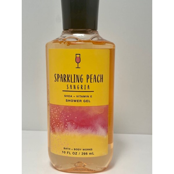 Bath and Body Works Sparkling Peach Sangria Shower Gel Wash 10 Ounce Full Size