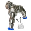 Double Hose Nozzle for Polyethylene Flush-Mounted Device Siphon with Backflow