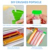 100 Pcs Ice Popsicle Bags with funnels,Multicolor Transparent Stackable Easy