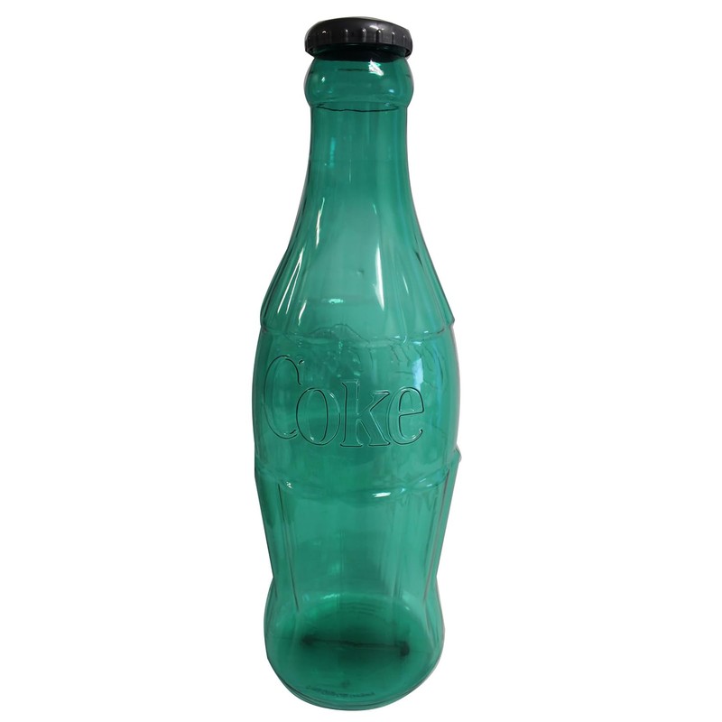 Coca-Cola 21" Neon Teal Bottle Bank