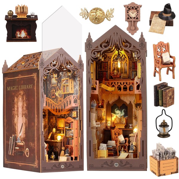 Vaki Vaki [2025 New] Magic Bookstore Book Nook Kit with