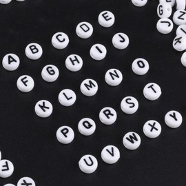 Yholin 500pcs Letter Beads Bulk, Letter H Beads for Friendship Bracelets Making Kit, DIY Jewelry Making Supplies Alphabet Beads