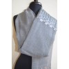 Anthropologie NWT Grey Scarf With Sequin BorderHandwove