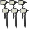 WENATY Solar Spot Lights Outdoor Waterproof IP65, 6 Pack Landscape