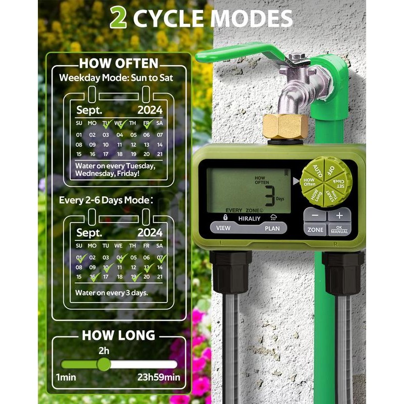 HIRALIY Sprinkler Timer, Water Timer for Garden Hose, Easy to