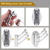 Foldable Towel Hook, Solid Metal Swivel Hook Heavy Duty Swing