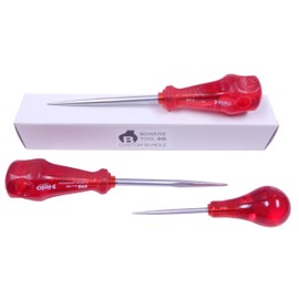 Felo 3pc Scratch Awl Set Leather Punch Tool, Reaming Awl, Palm Ball Awl Made in Germany