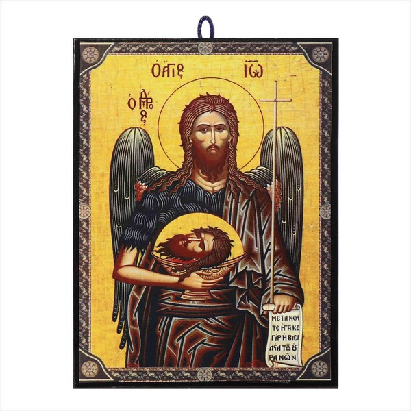NKlaus Icon John the Baptist 9.7 x 13.5 x 1.2