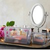 Boao 3 Piece Mesh Cosmetic Bag Mesh Makeup Bag with