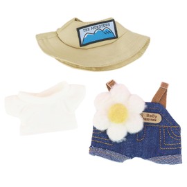 17cm Doll Clothes Sets - 3 Pcs Set Adorable Doll Outfits & Accessories with Hat, Bib Pants & T-Shirt for 15-17cm Dolls (No Dolls)