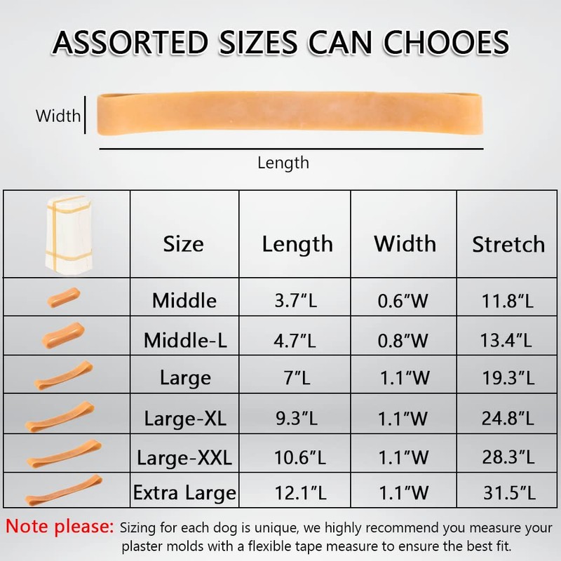 Plaster Mold Rubber Band for Potters Ceramic, Home Crafters -