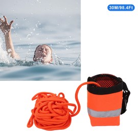 Cerlingwee Water Swimming Rope, Oxford Fabric Throwing Rope Bag, Life-Saving Reflective Rope, Water Swimming Bag, High Visibility, Outdoor Saving Equipment for Water Sports, (30M)