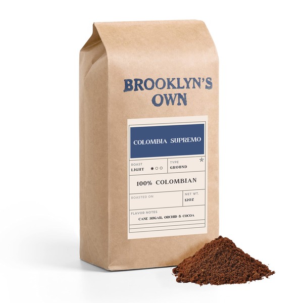 Brooklyn's Own Light Roast Colombia Supremo Ground Coffee - 100%