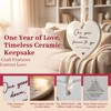1 Year For Boyfriend Girlfriend Ceramic Heart Ornament