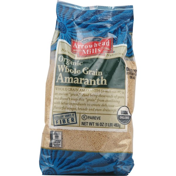 Arrowhead Mills Organic Whole Grain Amaranth, 16 Ounce Bag (Pack of 12)