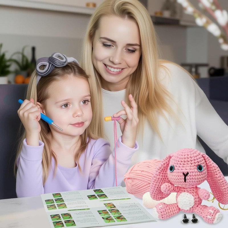 Crochet Kit for Beginners,Crochet Animal Kit for Beginners with Step-by-Step