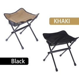 LIFEWITHCAMP Camping Stool Lightweight Small Folding Chair 13 Inch Portable Folding Stool for Outdoor Walking Hiking Fishing 400 LBS (Stool-Black)