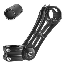 TRIWONDER Adjustable Handlebar Stem ±85° Aluminium 25.4/31.8 mm - 90/110/145 mm Bicycle Handlebar Stem for MTB, Road Bike, BMX (for 25.4 mm Handlebar (31.8 mm Stem + 25.4 mm Shim), 25.4 x 90 mm)