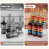 EFYSE Acrylic Coffee Syrup Organizer rack,2 Tier-6 Bottle Capacity Syrup